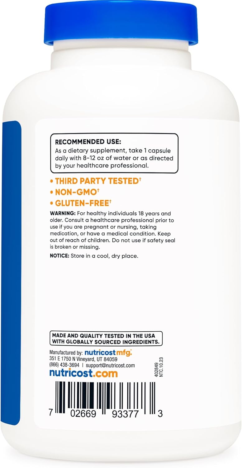 Nutricost Niacinamide (Vitamin B3) 500mg, 240 Capsules - Non-GMO, Gluten Free, Flush Free Vitamin B3