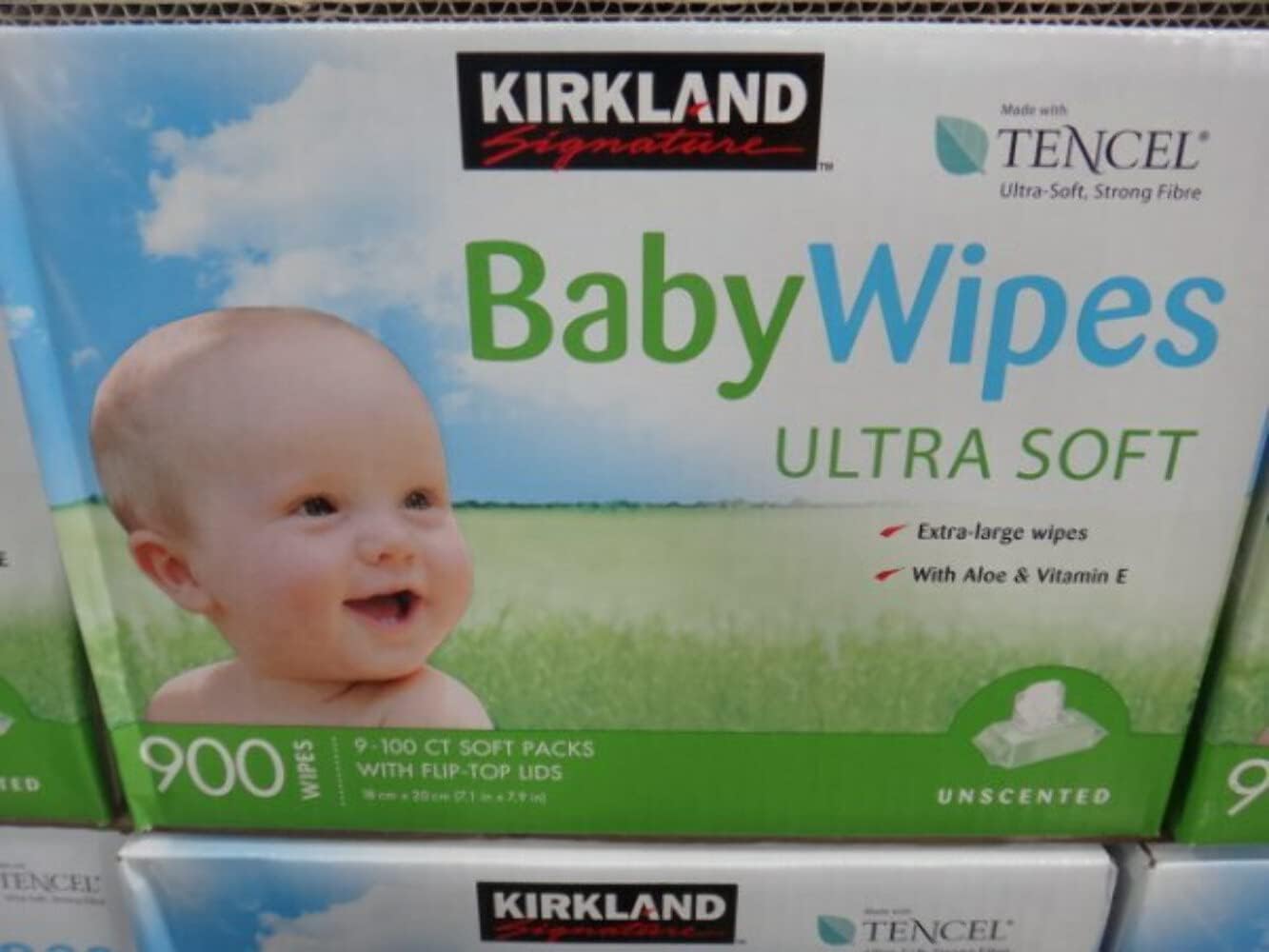 Kirkland Baby Wipes Unscented, 100 Count (Pack of 9)