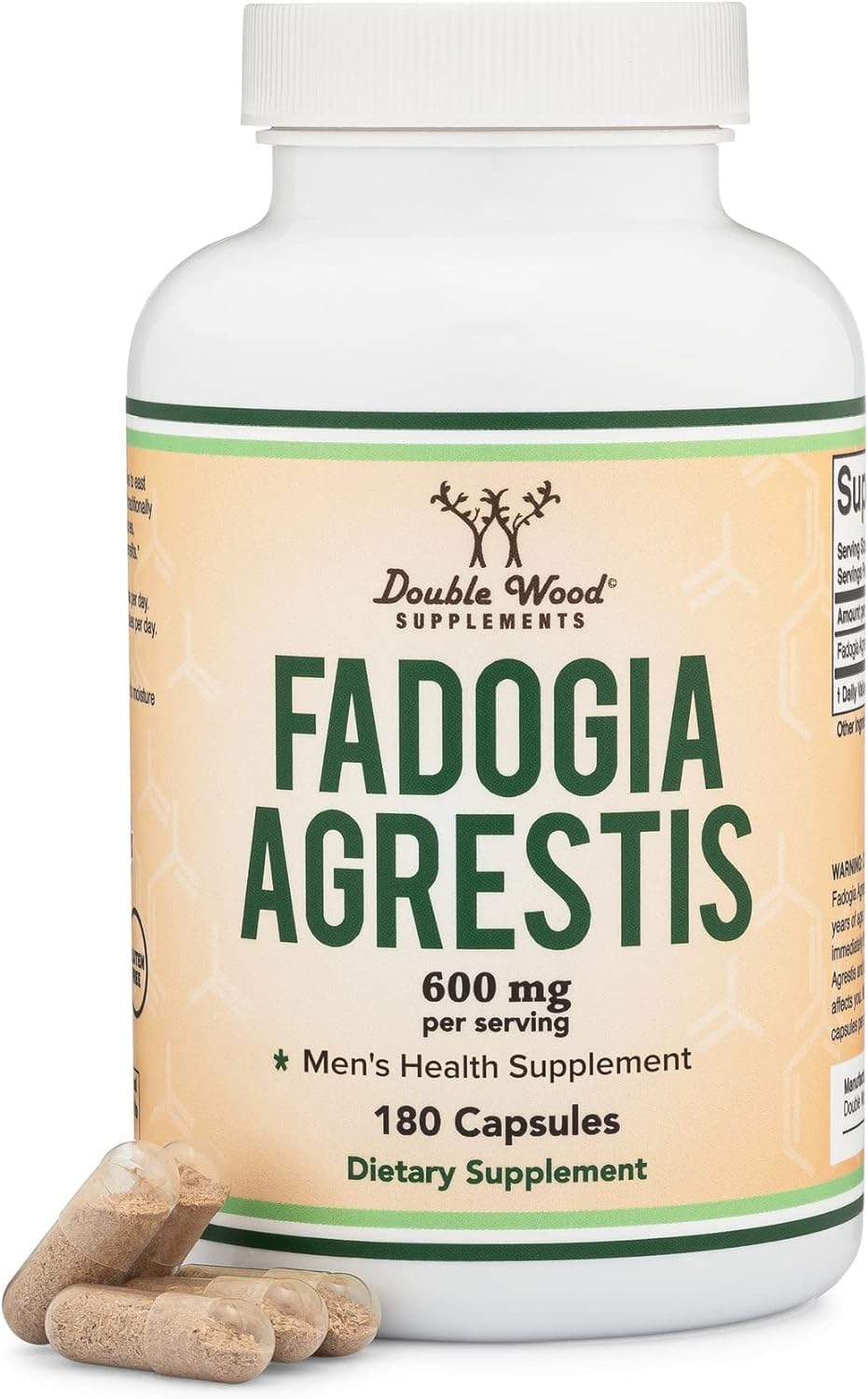 Fadogia Agrestis 600mg Per Serving (180 Capsules) Powerful Extract to Support Athletic Performance (Third Party Tested, Non-GMO, Vegan, Gluten Free)