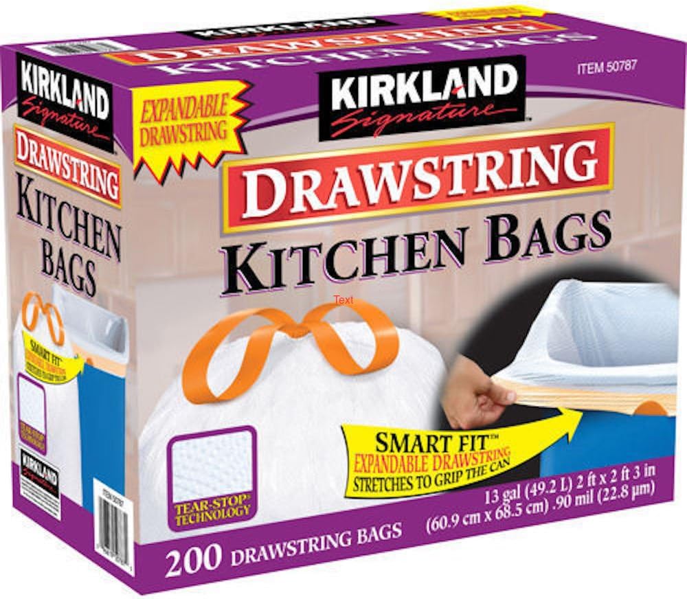 Kirkland Signature 13 Gallon 200 Ct Carton