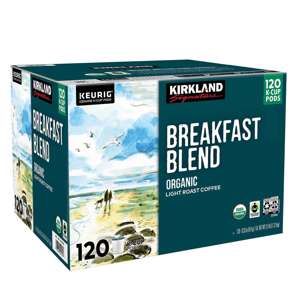 Kirkland Signature Organic Breakfast Blend Light-Roast Coffee