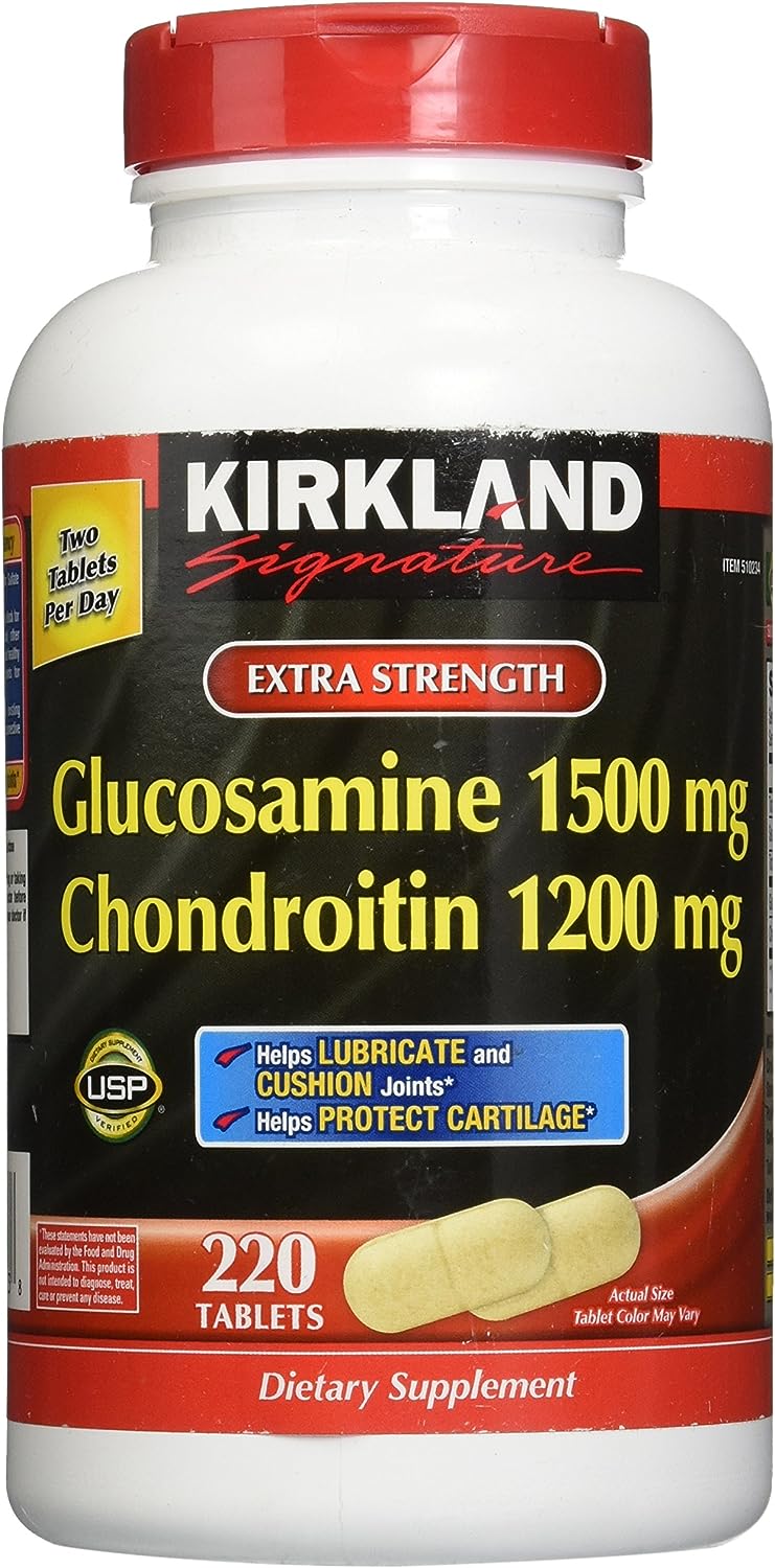 KIRKLAND Signature Extra Strength Glucosamine 1500 mg Chondroitin 1200 mg 220 Tablets