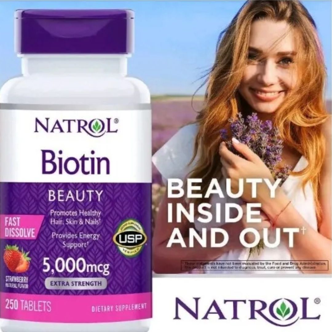 Natrol biotin 5,000 mcg 250 count