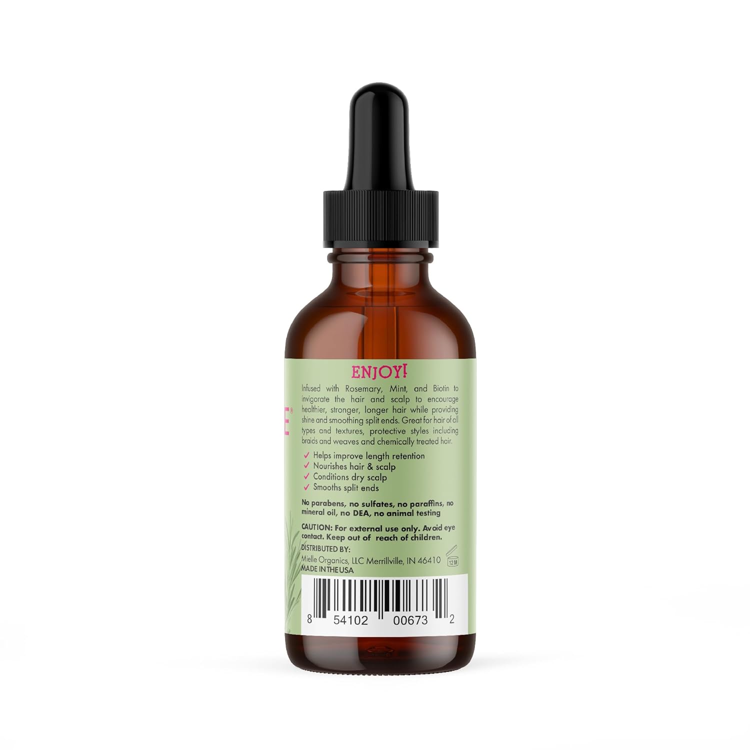 Mielle Organics Rosemary Mint Scalp & Hair Strengthening Oil for All Hair Types, 2 Ounce