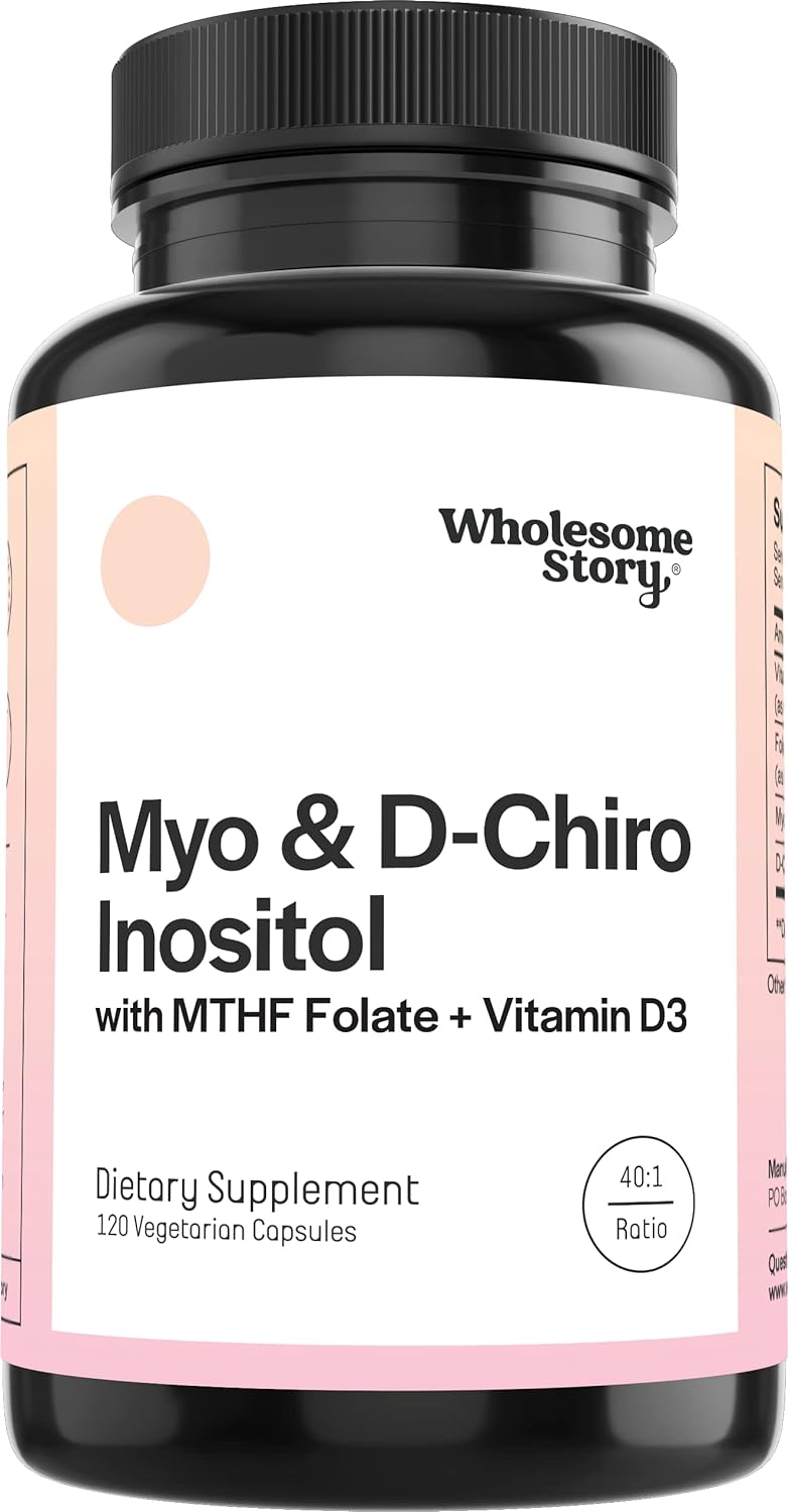 Myo-Inositol & D-Chiro Inositol Capsules with MTHF, Folate, Vitamin D