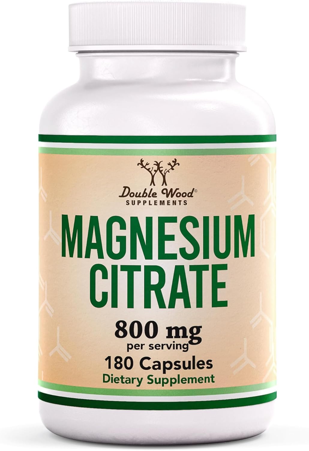 Magnesium Citrate 800mg, 180 Capsules, Digestion & Constipation Support, Vegan Safe