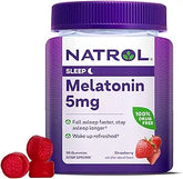 Natrol 5mg Melatonin Gummies, Sleep Support for Adults, Melatonin Supplements for Sleeping, 90 Strawberry-Flavored Gummies, 45 Day Supply