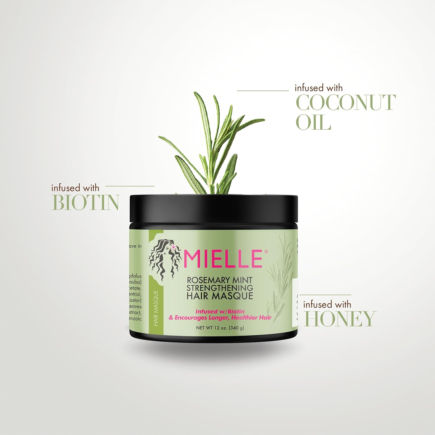 Mielle Organics Rosemary Mint Strengthening Hair Masque 12 Ounces