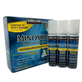 Kirkland Minoxidil 5% Foam Men Hair Regrowth Treatment 3 Months supply