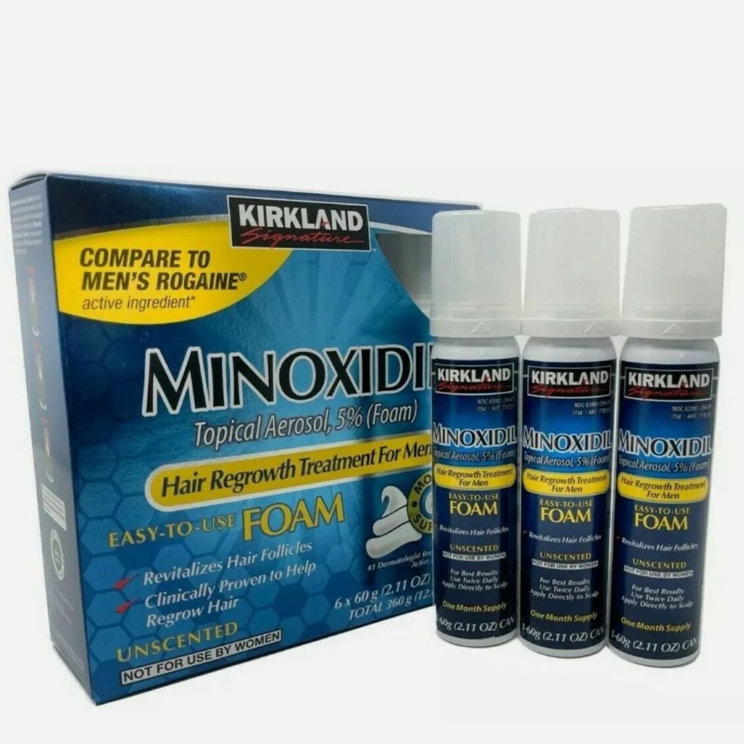 Kirkland Minoxidil 5% Foam Men Hair Regrowth Treatment 3 Months supply